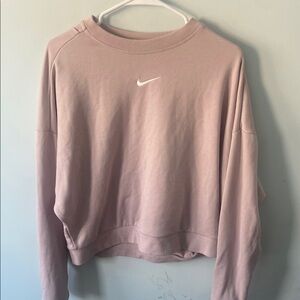 Nike Pink Crop Relaxed Sweatshirt